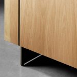 Mihaela Oak Wood Tall Cabinet Wine Barrel Inspired - Image 3