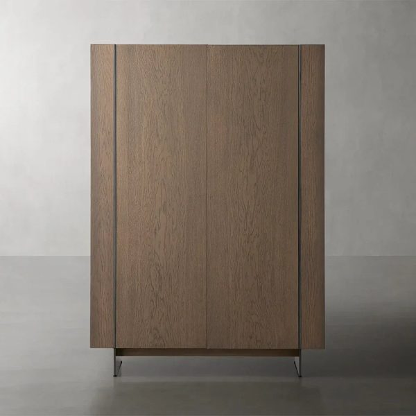 Mihaela Chestnut Wood Sideboard Buffet Storage Cabinet - Image 3