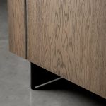 Mihaela Chestnut Wood Sideboard Buffet Storage Cabinet - Image 4