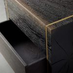 Mihaela Wood Closed Nightstand Retro Oak Nightside Table With Drawer Barrel Inspired - Image 5