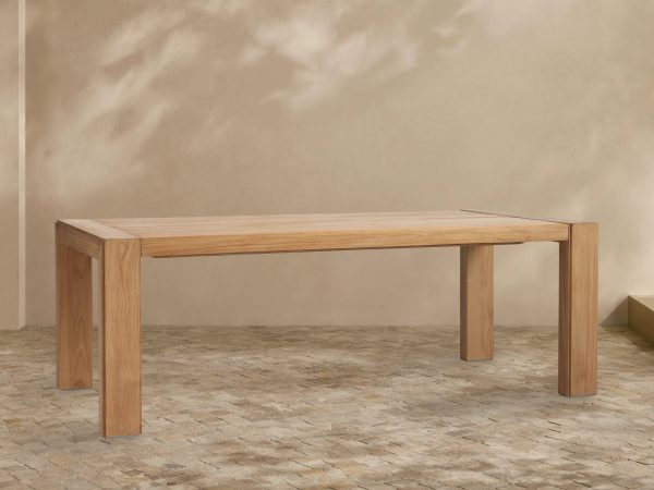 Canyon Natural Teak Outdoor Dining Table Rectangular Outdoor Dining Table - Image 5