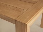 Canyon Outdoor Natural Teak Dining Table Rectangular Outdoor Garden Dining Table - Image 5