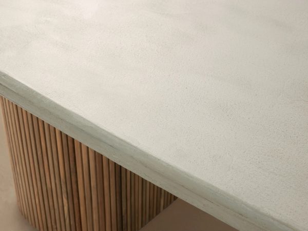 Alesso Outdoor Dining Table Modern Asymmetrical Teak Dining Table - Image 8