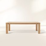 Bal Harbour Outdoor Natural Teak Extension Dining Table Modern Rectangular Clean-Lined Dining Table