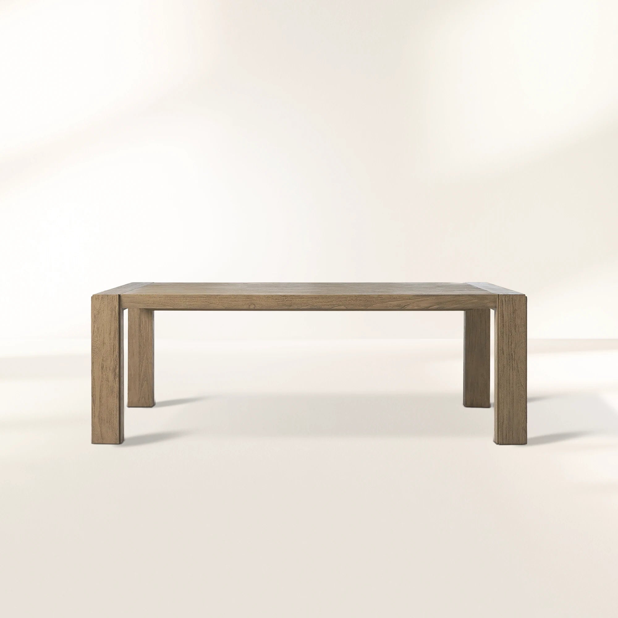PL-Canyon_ODDT-WEATHERED_F_d450b268-85dc-4c59-8562-fabfd3b47894.jpg Canyon Outdoor Natural Teak Dining Table Rectangular Outdoor Garden Dining Table - Image 1