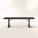 Montego Outdoor Aluminum Dining Table Black  Rectangular Outdoor Dining Table