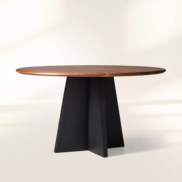 Modern Simplicity Jacob Round Dining Tablewith Vertex Solid Iron Base - Image 6