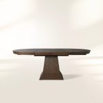 Leighton Extension Dining Table Wood Round Rural Dining Table with Leaves - Image 12