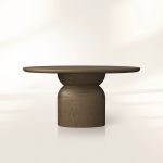 Perth Oval  Dining Table Solid Romanian Oak Hand-Sculpted Modern Style - Image 4