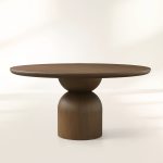 Perth Round Dining Table with Solid Romanian Wood - Image 2