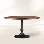 Recycled French Metal Bistro Dining Table with Cast Iron Wade Base Black and Gold Small Dining Table - Image 10
