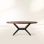 Recycled Metal Dining Table with Vertex Iron Base & One-of-a-Kind Surface - Image 6