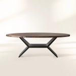 Recycled Metal Dining Table with Vertex Iron Base & One-of-a-Kind Surface - Image 7