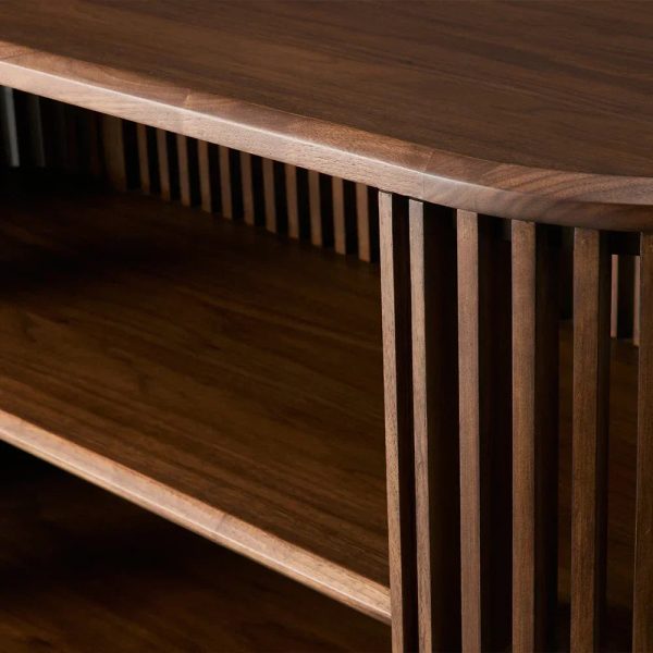 Paige Low Reeded Storage Cabinet - Image 4