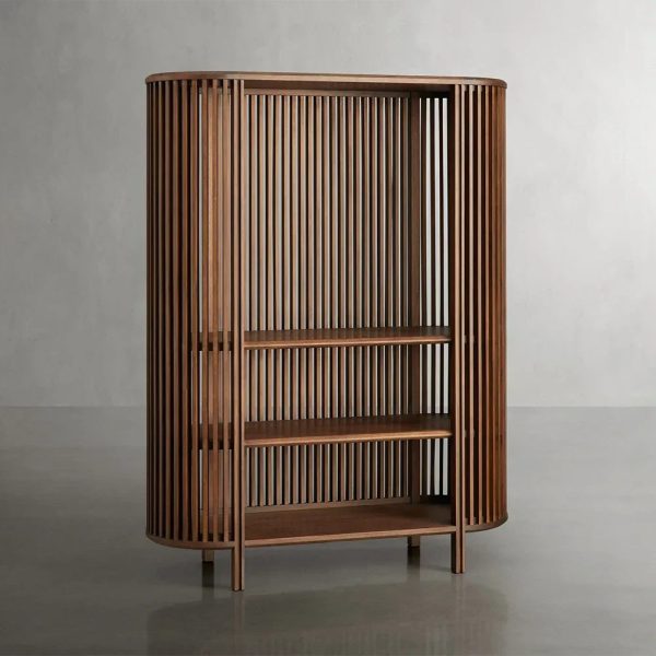 Paige Low Reeded Storage Cabinet - Image 6
