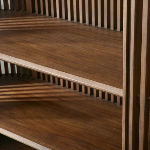 Paige Low Reeded Storage Cabinet - Image 3
