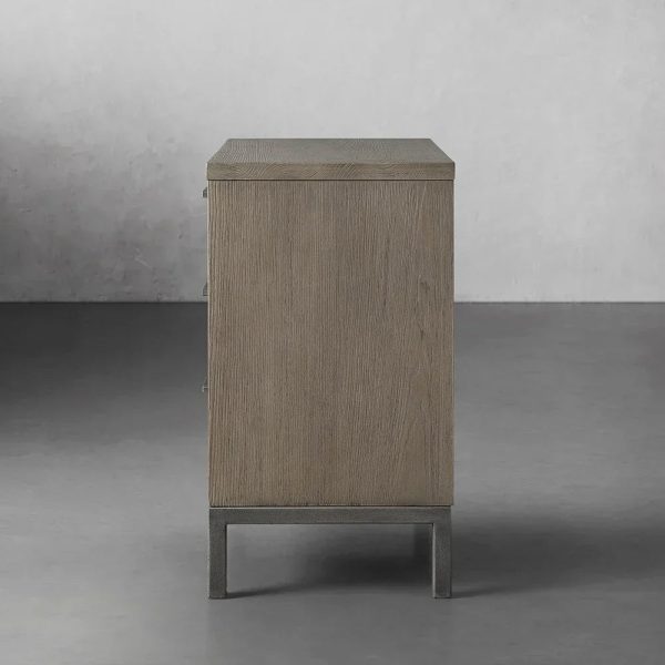 Palmer Large Nightstand Wood Nightside Table Bedroom 3 Drawer Cabinet - Image 3