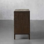 Palmer Large Nightstand Wood Nightside Table Bedroom 3 Drawer Cabinet - Image 6