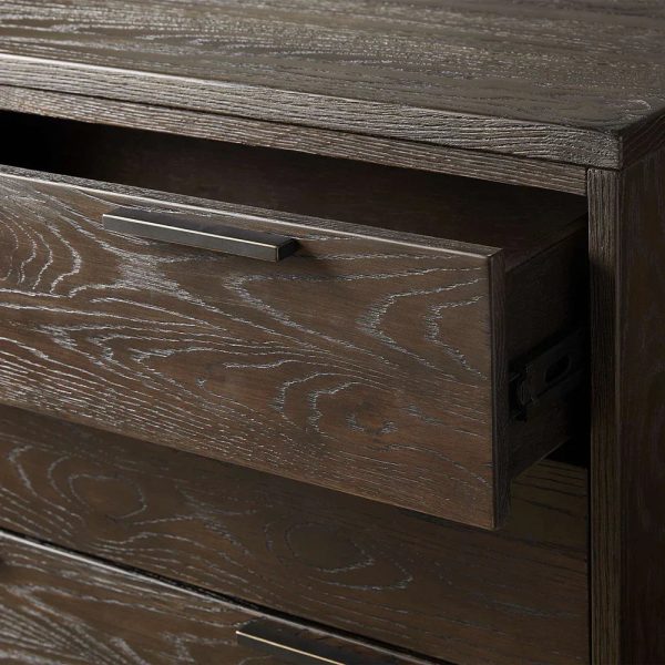 Palmer Large Nightstand Wood Nightside Table Bedroom 3 Drawer Cabinet - Image 7