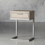 Palmer Wood Storage Nightstand Sleek Iron Frame Night side Table - Image 6