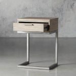 Palmer Wood Storage Nightstand Sleek Iron Frame Night side Table - Image 7
