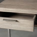 Palmer Wood Storage Nightstand Sleek Iron Frame Night side Table - Image 9