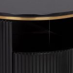 Panoso Wood Nightstand Luxurious Side Table with Gold Base - Image 5