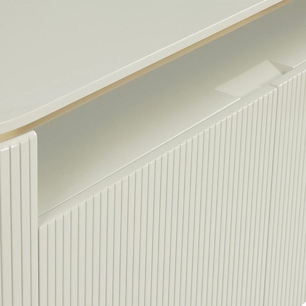 Panoso Curved Sideboard Luxury Buffet Cabinet With Gold stainless steel legs - Image 7