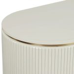 Panoso Curved Sideboard Luxury Buffet Cabinet With Gold stainless steel legs - Image 8