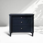 Henley Nightstand Solid Mahogany Nightside Tables With Three Drawers - Image 10