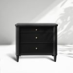 Henley Nightstand Solid Mahogany Nightside Tables With Three Drawers - Image 13