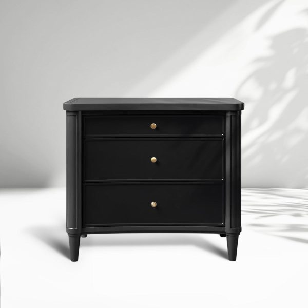 Henley Nightstand Solid Mahogany Nightside Tables With Three Drawers - Image 13