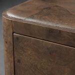 Polanco Wood Closed Nightstand Mosaic Surface Bedside Table - Image 5