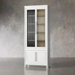 Rowan Modular Reeded Tall Display Cabinet With Glass Doors - Image 2