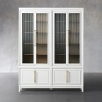 Rowan Modular Reeded Tall Display Cabinet With Glass Doors - Image 6