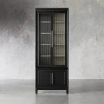 Rowan Modular Reeded Tall Display Cabinet With Glass Doors - Image 7