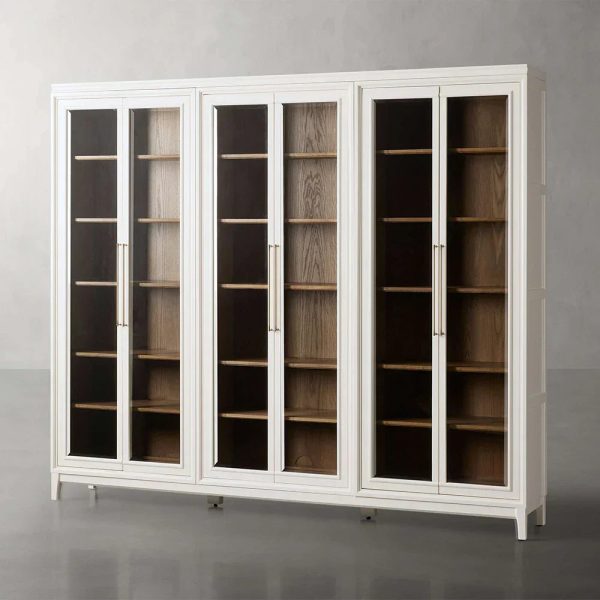 Rowan Modular Wood Tall Display Cabinet With Glass Doors - Image 5