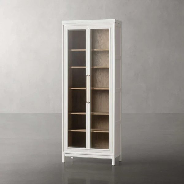 Rowan Modular Wood Tall Display Cabinet With Glass Doors - Image 4