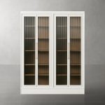 Rowan Modular Tall Display Cabinet Reeded Glass Doors - Image 7