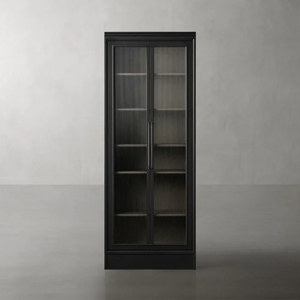 RowanModularTallReededGlassPlinthCabinet-HG-21.jpg Rowan Modular Tall Display Cabinet Reeded Glass Doors - Image 1