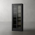 Rowan Modular Tall Display Cabinet Reeded Glass Doors - Image 2