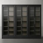 Rowan Modular Tall Display Cabinet Reeded Glass Doors - Image 5