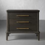 St. Martin Wood Closed Nightstand Oak Bedside table with Soft-Close Drawers - Image 3
