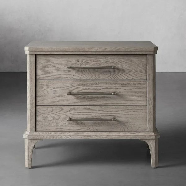 St. Martin Wood Closed Nightstand Oak Bedside table with Soft-Close Drawers - Image 8