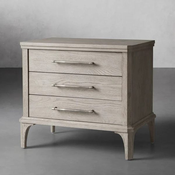 St. Martin Wood Closed Nightstand Oak Bedside table with Soft-Close Drawers - Image 9