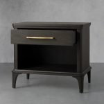 St. Martin Open Oak Nightstand Traditional Bedside table with Soft-Close Drawer - Image 2