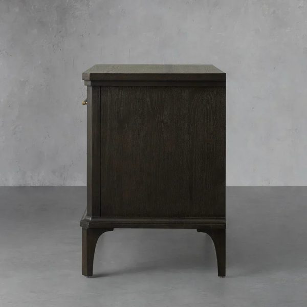 St. Martin Open Oak Nightstand Traditional Bedside table with Soft-Close Drawer - Image 3