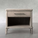 St. Martin Open Oak Nightstand Traditional Bedside table with Soft-Close Drawer - Image 6