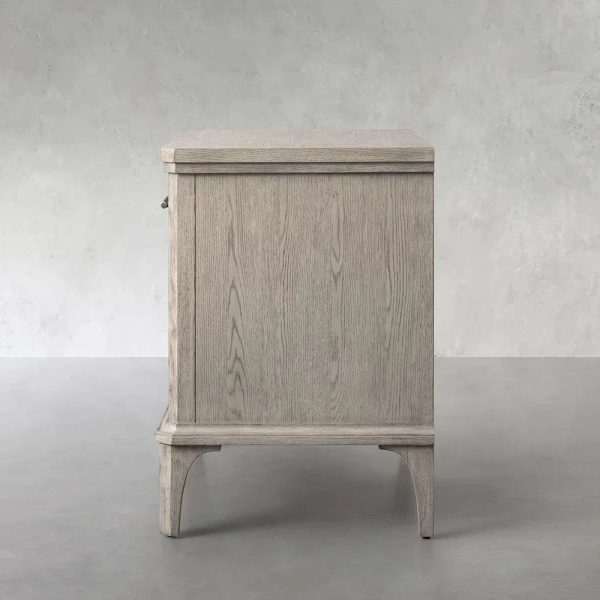 St. Martin Open Oak Nightstand Traditional Bedside table with Soft-Close Drawer - Image 8