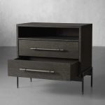 Sullivan Closed Solid Oak Wood Nightstand Rustic Night side table with Two Drawers - Image 8